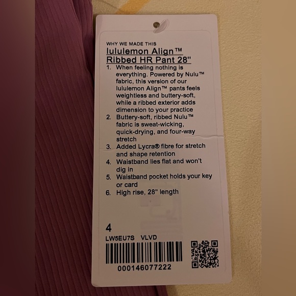 Lululemon Align Ribbed HR Pant 28 - Picture 5 of 7
